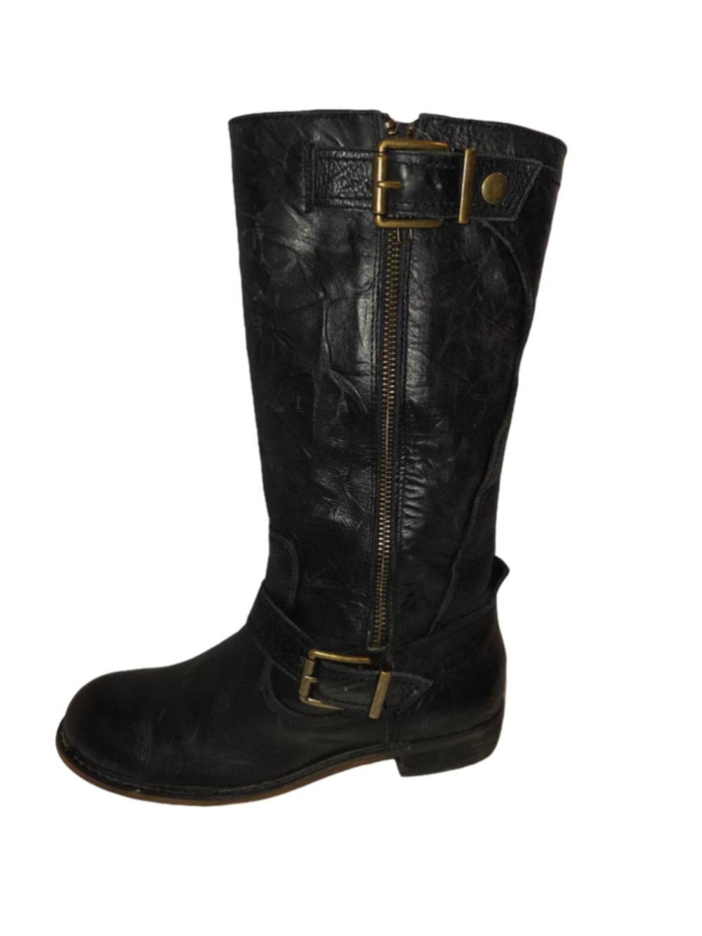 Gianni Bini Leather Moto Boots Size 7M